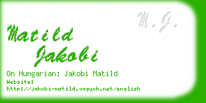 matild jakobi business card